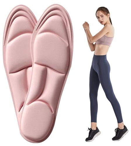 EUYKQNOI plantillas mujer Plantillas ortopédicas para mujeres y hombres Soporte de pie alto Plantillas de zapatos funcionales suaves Inserto para pies planos, dolor de pie, fascitis plantar,37-38