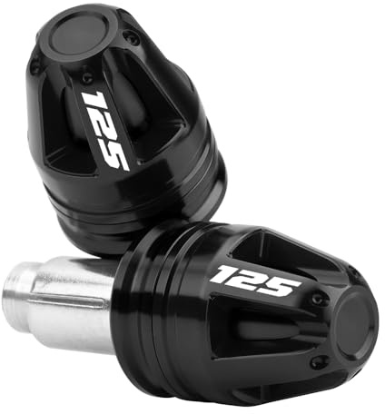 MotHeartCNC Universelle Lenkerendenstopfen für Motorräder für RC 125 2014-2022 Lenkerendkappen für Motorräder 17 mm Durchmesser, Standard 7/8 Zoll 22 mm Zubehör (Schwarz)