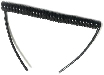 4-adriges Spiral-Stromkabel 2M - 0,5mm² Schwarzes dehnbares Kabel | Dehnbar 1 Meter 2 Meter 3 Meter Spiral-Elektrokabel Spanndraht(1 Meter)