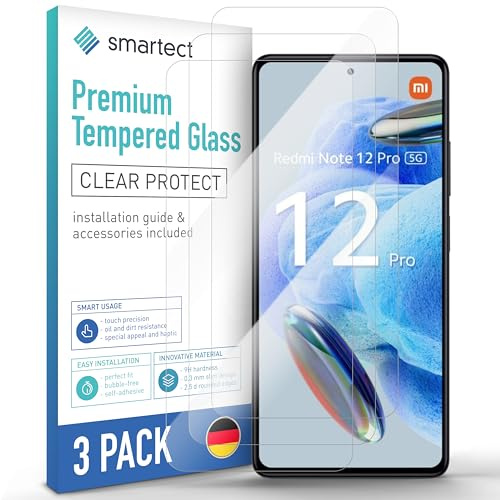 smartect Cristal Templado 3 Piezas para Xiaomi Redmi Note 12 Pro 5G