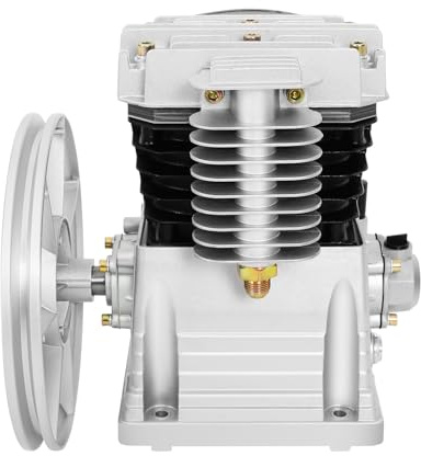 Pompe à TêTe De Compresseur D'Air Pac, TêTe De Pompe Compresseur Moteur 960 Tr/Min, Outil Pneumatique 3hp, Type De Piston à Double Cylindre, Avec Silencieux, Pour SynthèSe Gaz RéFrigéRation