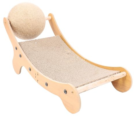 Acouto Salón Rascador para Gatos, Espacioso Alivio de la Ansiedad, Cama Rascadora para Gatos de Sisal, Silla Hamaca con Juguete para el Hogar, Espacio Interior para Mascotas. Salón Donde Es Grande