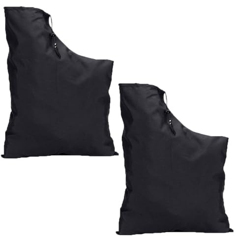 ZSUIQIN 2 Piezas Bolsa De Aspiradora, Para El Hogar, El Colegio y El Parque | Tejido Oxford, diseño con cremallera en la parte inferior, cordón ajustable, 63,5×37×44cm,apto para aspiradoras (negro)
