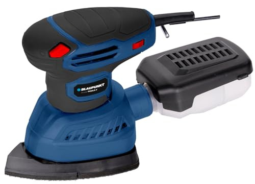 Blaupunkt OS6010 Levigatrice Multifunzione 300W Eccentrico 4 Solette Intercambiabili Velocità Variabile 7000-12000 Giri/min Aspirazione Integrata 1,8 mm Kit Completo