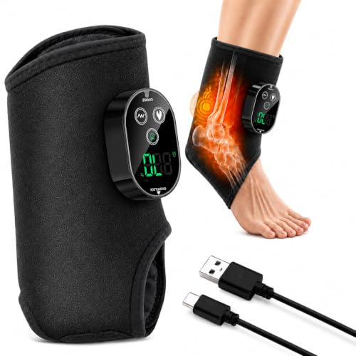 ATAUSD 3-in-1 Elektrisches Fußmassagegerät mit Wärme, Schwarz, 1 Stück | Ein Gerät für beide Füße – einfach nacheinander anwenden, 3 Vibrationsstufen, 6 Wärmestufen, Timer 20/35/45 Min