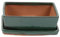 Bonsai Pot with Saucer - Rectangular 25cm Teal Green - Perfect for Bonsai Trees and Succulents