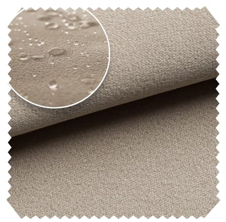 novely® TRITON - Microfaser Velours in Wildleder-Optik - Wasserabweisender Möbelstoff - Pflegeleichte Meterware 1lfm Farbe: 03 Milchkaffee