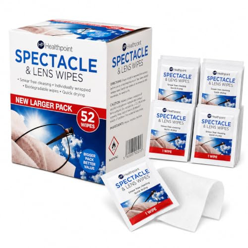 Healthpoint Screen Wipes - 312 Individually Wrapped Phone Cleaning Wipes - Also Suitable for Glasses, Keyboards, Cameras, Binoculars etc (6 Extra Value Packs of 52 Alcohol Wipes = 312 Wipes)