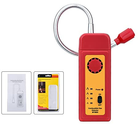 Detecteur de Gaz, Détecteur de gaz Détecteur de Fuite de gaz Naturel Inflammable Analyseur de gaz Détecteur de Fuite de gaz à Haute sensibilité Alarme sonore pour Le Travail et la Maison(MT8800)
