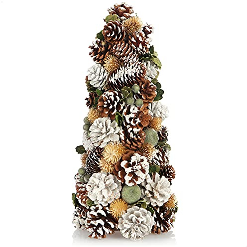 COM-FOUR® Albero di Natale decorativo, piccolo albero di Natale decorativo - albero natalizio da appoggiare