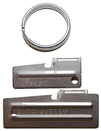 Best Glide ASE's U.S. SHELBY CO. Military Style Can Openers, P-38 & P-51 with Key Ring (3 piece bundle)