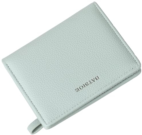 RRANCharltu Geldbörse Damen klein Leder Kleines Portemonnaie Mini Kurzer Damen Geldbeutel mit Zipper Münzfach Brieftasche (Grün)