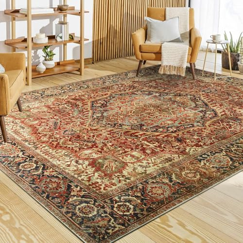 Aspire Homeware Rugs for Bedroom Living Room 120x170 cm - Traditional Area Rugs Modern Majestic Cashmere Style - Soft Short Pile Vintage Rug - Carpet for Dining Room Easy To Clean
