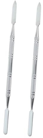 MAGICLULU 2pièces Barres Acier Inoxydable Double Extrémité Pour Mélange De Fond De Teint Et Correcteur Outil Cosmétique De Mixage Et Facile à Nettoyer