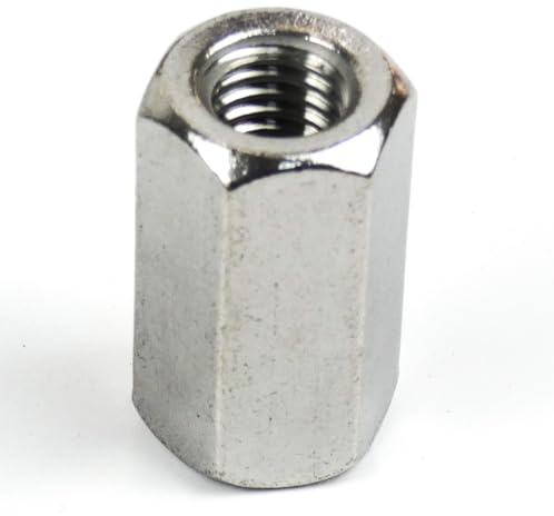 DAUMLINK® Verbindungsmutter DIN 6334 – Mutter 3D hoch aus Edelstahl V2A (A2) | Langmutter/Kupplungsmutter für stabile Schraubverbindungen | Korrosionsbeständig | 25 Stück – verschiedene Größen (M10)