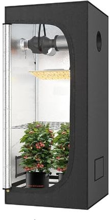 JUNG Growbox Growzelt Indoor 120x120x200cm Premium Mylar 97% reflektierend, Hydroponisches System, Gewächshaus Balkon, Wasserdicht, Herausnehmbarer Boden, stabiles Nylongewebe, Grow Tent