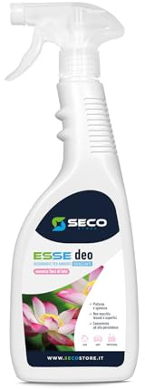 SECOSTORE Deodorante per Ambienti ESSE DEO, Igienizzante Profumatore Ambientale, Fragranza Fiori di Loto | Flacone 750 ml