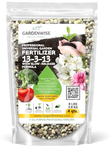 Gardenwise Professional Universal Garden Fertilizer 13-3-13 with Slow-Release Formula (4 QUARTS)