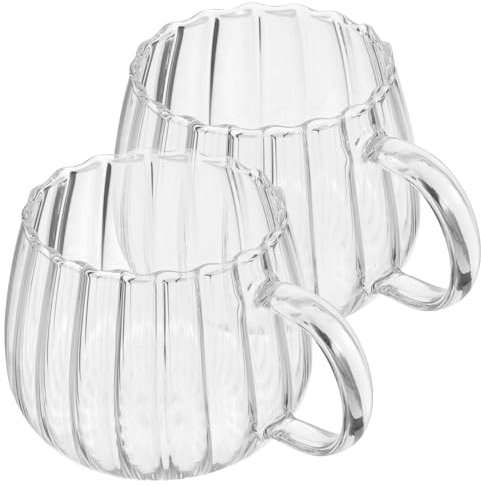TOPBATHY 6 Stk Kürbisbecher aus Glas Trinkgläser the office mug wasserkelch Tasse in Kürbisform riesige Tasse Espressotassen Kaffeebecher transparenter Whiskybecher Wasserschale