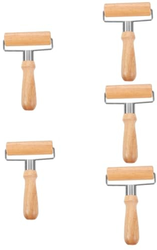 IMIKEYA 5pcs Wooden Handle Pastry Pizza Roller Large Rolling Pin for Baking Kitchen Dough Roller Multi-Functional Cooking Tool
