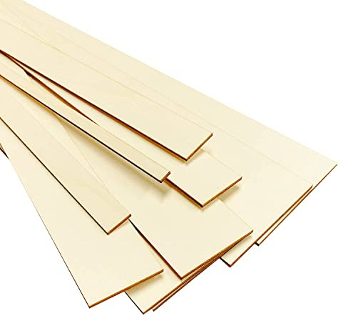 Listelli in compensato da 5 mm, lunghezza 100 cm, larghezza 1-10 cm a scelta