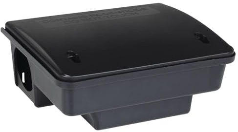 vidaXL Pièges à Souris 6 pcs Noir 23x19x9,5 cm, boîte à Rats, appât pour Souris, boîte à appâts pour Rats, boîte à appâts, Station d'appât pour Rats