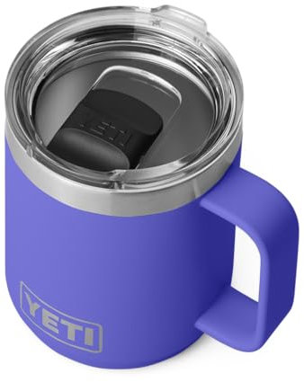 YETI Rambler Mug, Vacuum Insulated Stainless Steel Stackable Mug with Magslider Lid, Ultra Marine Violet, 10 oz (296 ml)