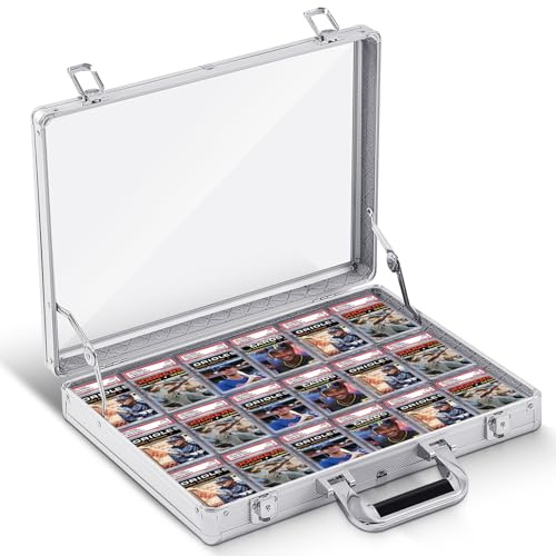Memorywuu 16x12 Trade Show Display Case Table Top Portable Aluminum Sports Card Display Case Frame with Clear Acrylic Showcase with Locks for Jewelry Craft Collector Shows(Silver)
