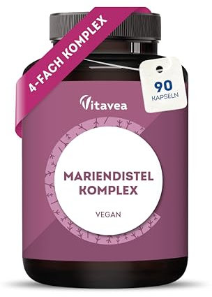 Cardo Mariano 4500mg, Carciofo, Tarassaco & Desmodium - Complesso Depurativo Fegato 4 in 1 con Silimarina - Integratore Naturale, Vegano, Senza Additivi - 90 Capsule - Vitavea