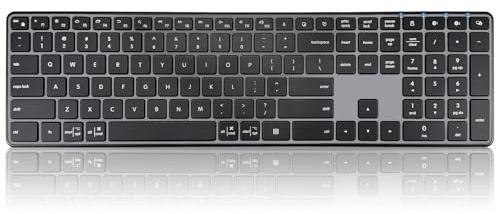 Bnnwa K925 Wireless Bluetooth Keyboard, Full Size with Number Pad, Quiet Typing, Multi-Device Connection for Windows/PC/Laptop/Phone