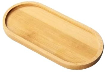 Sottovaso creativo in legno di bambù, sottovaso per fiori, sottobicchiere, sottobicchiere, sottobicchiere, sottobicchiere, tazza da caffè, decorazione da cucina (ovale 16,7 cm)