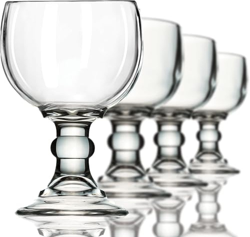 Schooner Beer Glasses Set - 600 ml Large Margarita Glass, Big Goblet Style Beer Glass for Coronarita, Fishbowl Glasses for Drinks - Pack of 4