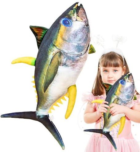 Coussin de Thon - Animaux en Peluche, Jouet Confortable et Douillet - Oreiller de Couchage en Coton PP Doux pour Les pour fournir Un Soutien auxiliaire et pour se détendre aux Adultes