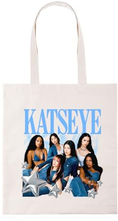 New Spirit Original Katseye, cool trendy novelty pop tote bag cotton shopper shopping bags reusable