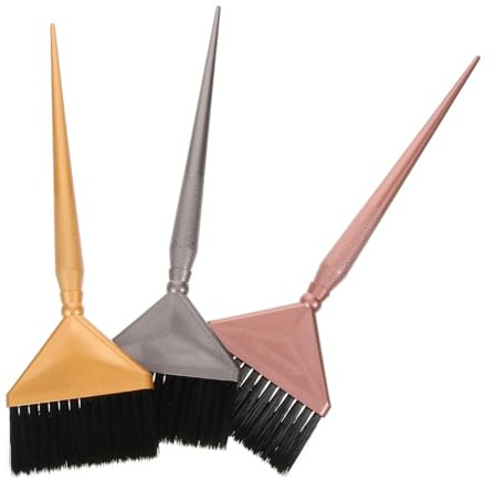 Anneome Ensemble de 3 Brosses pour Coloration Capillaire en Plastique et Nylon, Outil Pratique pour Application de Teinture, pour Salon et Usage à Domicile