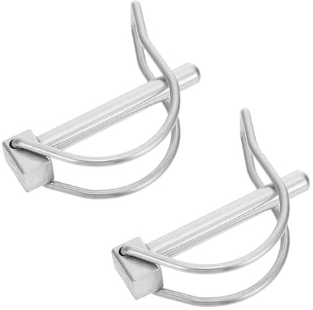 NUOBESTY Goupille de Sécurité en Acier Inoxydable 6X45Mm Lot de 2 Goupille de Verrouillage à Ressort Résistante à la Corrosion pour Attelage de Bateau Jardinage et Remorque