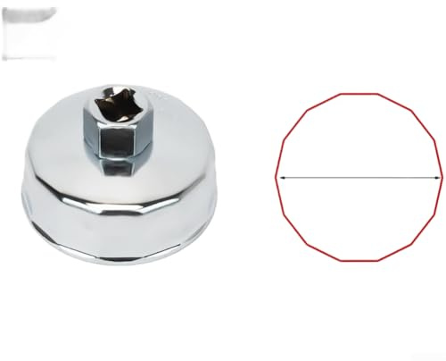 Ölfilterschlüssel für Fahrzeuge mit 1/2-Zoll-Antriebs-Endkappe, kompatibel mit verschiedenen Modellen für effektiven Filterwechsel (65-64mm/14P)
