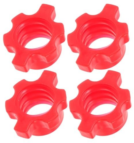 GALPADA 4pcs PE Barbell Collar Clamps with Nut for Home Fitness Equipment Dumbbell Bar Nut Locks with Reliable Anti-slip Fastening Install Weight Securing Clips for Safe Workout