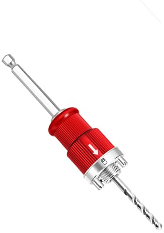 Aramox Quick Release Hole Saw Arbor, 192mm/7.6in Length, 10mm/0.4in Hex Shank, Self Locking Adapter with Rapid cor e Connecting Rod