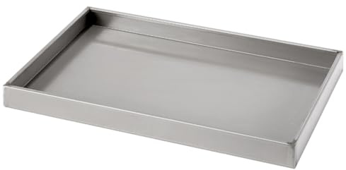 Auslaufsichere Edelstahlwanne, rechteckige Ölwechsel-Auffangwanne, Auffangwanne für Küche, Fabrik, Lager, Garage, Auffangplattform für verschüttete Flüssigkeiten, Paletten (Größe: 60 x 40 x 5 cm)