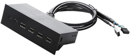 CLSSLVVBN 25 Zoll USB Frontpanel Hub: Hochgeschwindigkeitsübertragung für Videos und Fotos. Konvertiert den Speicherplatz eines 5,25 Zoll Diskettenlaufwerks, 4 USB 2.0 Anschlüsse, 163 x 105 x 53 mm