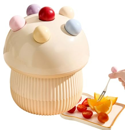 Forchette da Dessert a Forma di Fungo,Set di Forchettine Piccole per Insalata - Forchettine da Dessert da Cucina | per Matrimonio Feste Pranzi all'Aperto Compleanni Pausa Caffè Caffetterie Buffet Bar