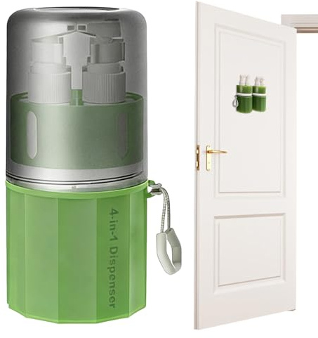 Contenedores de champú de viaje, a prueba de fugas, con succión al vacío, recargables, botellas de viaje vacías para artículos de tocador, para acondicionador, jabón corporal, loción líquida, hogar