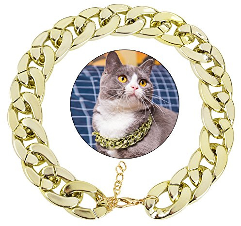 Legendog Dog Neck Chain, Cuban Link Dog Collar Fashion Cool Plastic Pet Chain Necklace for Cat Dog
