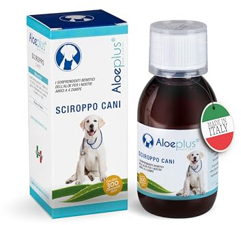 ALOEPLUS Hunde Sirup 150ml - Energetisches und Entgiftendes Ergänzungsfuttermittel auf Basis von Aloe Arborescens Bio, Stärkt die natürlichen Abwehrkräfte, Ideal als Stärkungsmittel für Hunde