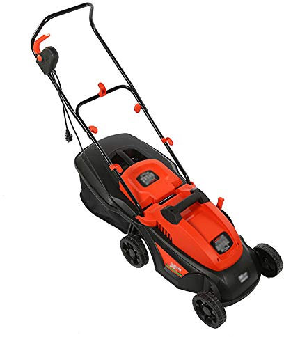 AIZYR Tosaerba Elettrico, Tosaerba Domestico A Spinta Manuale Tagliaerba da Giardino Terza Marcia Regolabile in Altezza Sacca per Erba di Grande capacità