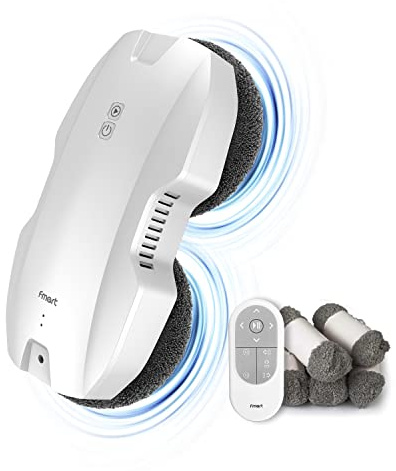 Fmart T8Pro Fensterputzroboter, Automatischer Fensterreinigung, 3800 Pa Anpassung Saugleistung, Fenstersauger für Glas, Fliesen, Spiegel, mit 12pcs Lappen
