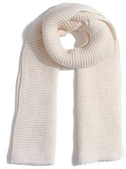 Schal Frauen Beige, Schal Winter Scarf Acryl Fester Dicker Strick Halstuch 200x35CM Weich Warm