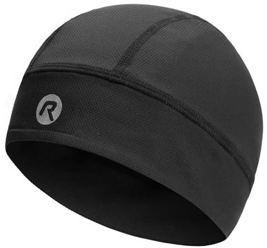 Rogelli Fahrrad Mütze Unterhelm Sommer Herren Damen Fahrradmütze Sonnenschutz Schwarz One Size