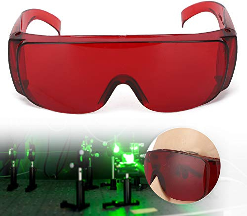 Laser Safety Glasses, 405 to 1064nm Laser Glasses Eye Protection Industrial Accessory Protective Eyewear for Light Filter (Red)